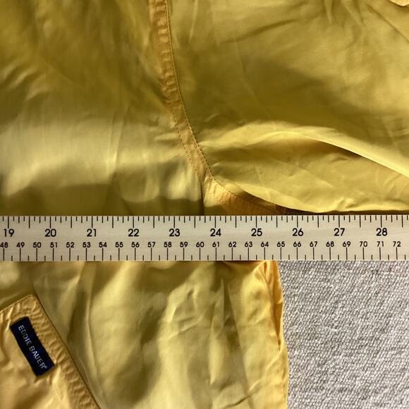 Eddie Bauer Vntg  Men Yellow Rain Jacket Vented  Lined  Zip Front  Mens Lrg  EUC - Picture 7 of 9